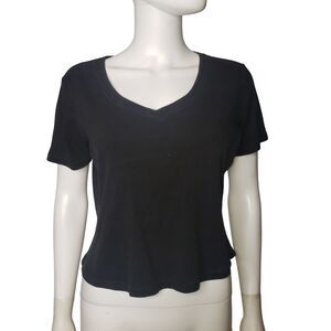 Vintage 90's EXPRESS Black Scoop Neck T Shirt Womens Size Medium